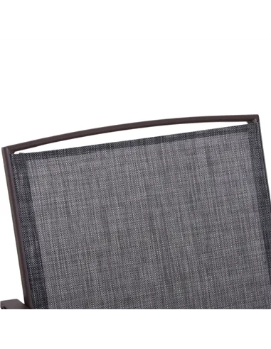 Outsunny Gliding Jack and Jill Seat, with Glass-Top Table - Brown/Grey