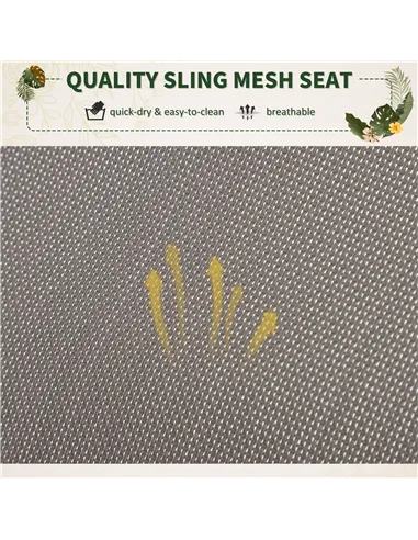 Outsunny Outdoor Orbital Lounger Zero Gravity Patio Chaise Sun Lounger Foldable Rocking Chair with Pillow, Grey