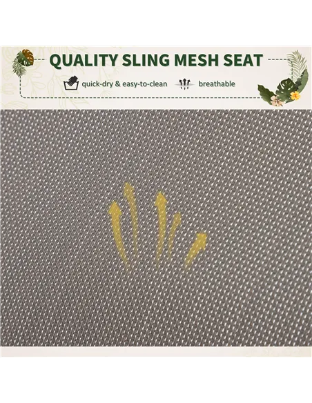 Outsunny Outdoor Orbital Lounger Zero Gravity Patio Chaise Sun Lounger Foldable Rocking Chair with Pillow, Grey