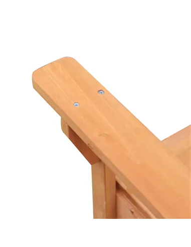 Outsunny Two-Seater Garden Storage Bench - Natural