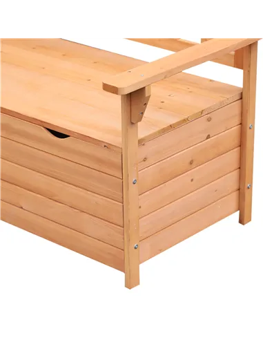 Outsunny Two-Seater Garden Storage Bench - Natural