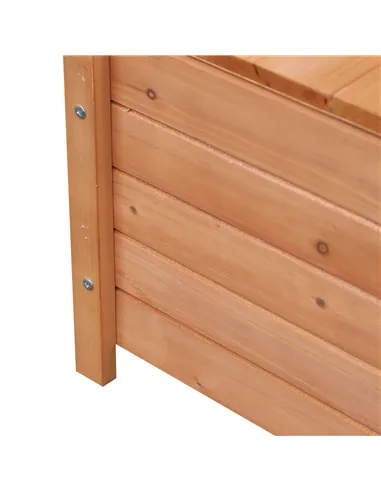 Outsunny Two-Seater Garden Storage Bench - Natural