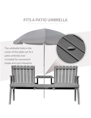 Outsunny 2-Seater Garden Bench Antique Loveseat for Yard, Lawn, Porch, Patio, Steel, Grey