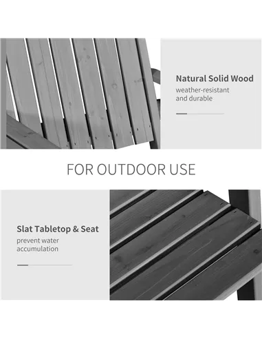 Outsunny 2-Seater Garden Bench Antique Loveseat for Yard, Lawn, Porch, Patio, Steel, Grey