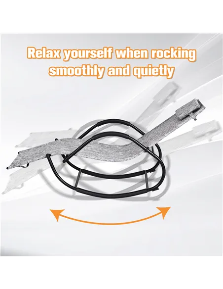 Outsunny Steel Frame Zero Gravity Rocking Lounge Chair w/ Pillow Grey