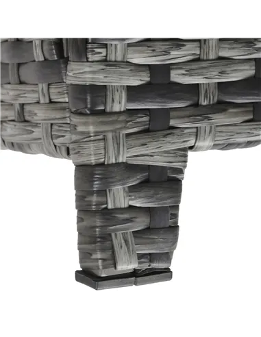 Outsunny 130 L Rattan Garden Storage Box, with Seat - Mixed Grey