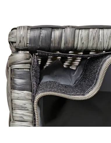 Outsunny 130 L Rattan Garden Storage Box, with Seat - Mixed Grey