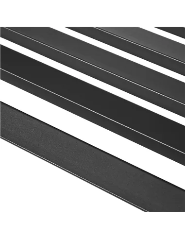 Outsunny Stylish 2 Seater Metal Garden Porch Chair Bench Stable Patio Outdoor Park Metal Bench - Black