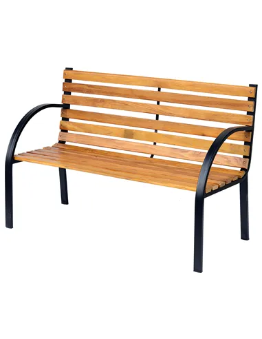 Outsunny Garden Bench, 122Lx60Wx80H cm-Steel/Wood