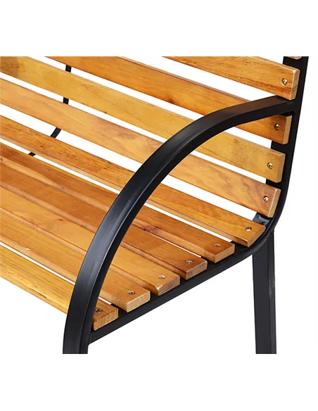 Outsunny Garden Bench, 122Lx60Wx80H cm-Steel/Wood