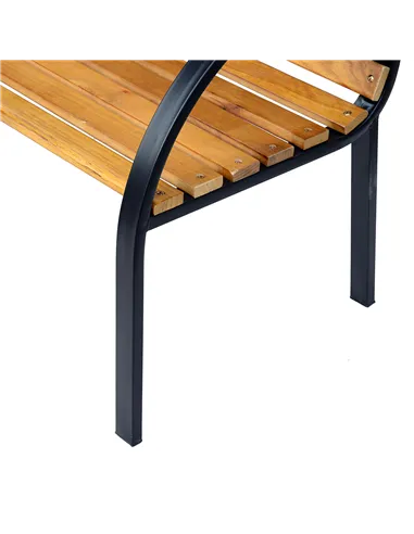 Outsunny Garden Bench, 122Lx60Wx80H cm-Steel/Wood