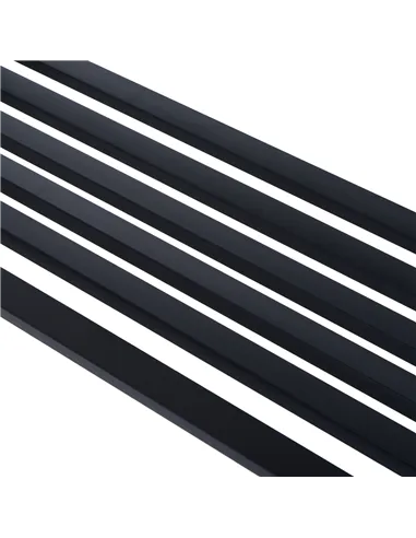 Outsunny 127L x 60W x 85H cm Powder Coated Garden Bench for Patio Backyard, Steel-Black