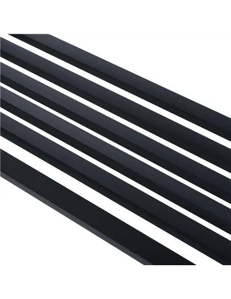 Outsunny 127L x 60W x 85H cm Powder Coated Garden Bench for Patio Backyard, Steel-Black