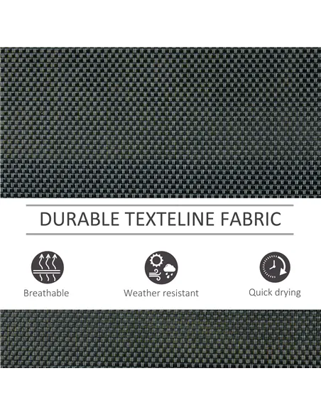 Outsunny 3-Seat Glider Rocking Chair for 3 People Garden Bench Patio Furniture Metal Frame, Black