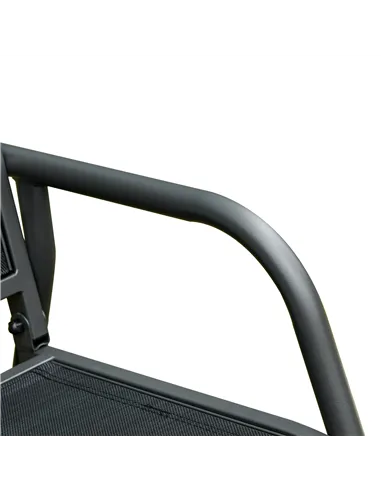 Outsunny 3-Seat Glider Rocking Chair for 3 People Garden Bench Patio Furniture Metal Frame, Black