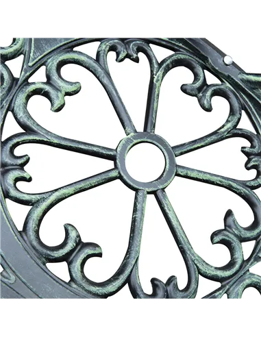 Outsunny Cast Aluminum Garden Bench-Antique Green