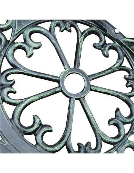 Outsunny Cast Aluminum Garden Bench-Antique Green