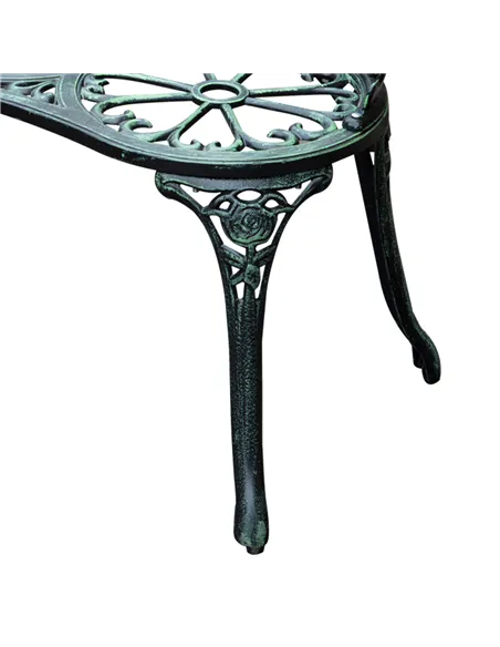 Outsunny Cast Aluminum Garden Bench-Antique Green