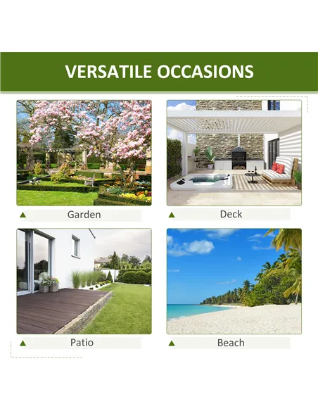 Outsunny Garden Rustic Wooden Bench Wheel-Shaped Legs Slatted Seat Stable Reinforced Structure Outdoor Patio Garden 2-Person Ben