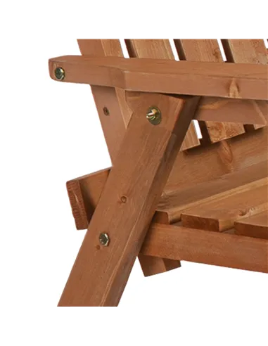 Outsunny 2-Seater Fir Wood Bench w/ Centre Table