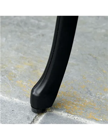 Outsunny 2-Seater Cast Aluminium Garden Bench Loveseat Outdoor Furniture Chair w/ Decorative Backrest & Ergonomic Armrest for Pa