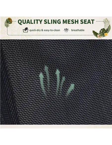 Outsunny Outdoor Orbital Lounger Zero Gravity Patio Chaise Foldable Rocking Chair w/ Pillow Black