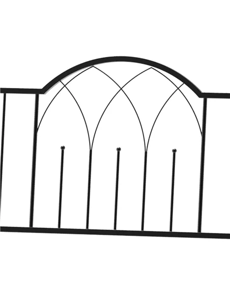 Outsunny Garden Metal Arch Bench Outdoor Patio Rose Trellis Arbour Pergola for Climbing Plant Antique Style 2-Seater Chair, Blac