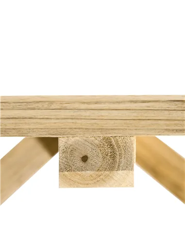 Outsunny 2-Person Garden Bench Rustic Wooden Outdoor Bench with Wheel-Shaped Legs Slatted Seat for Patio Natural Wood Effect