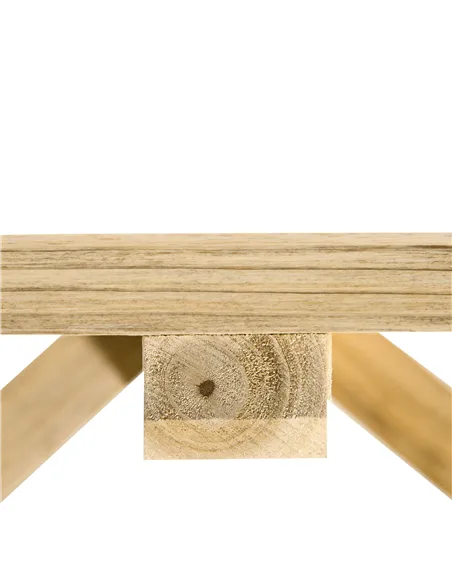 Outsunny 2-Person Garden Bench Rustic Wooden Outdoor Bench with Wheel-Shaped Legs Slatted Seat for Patio Natural Wood Effect