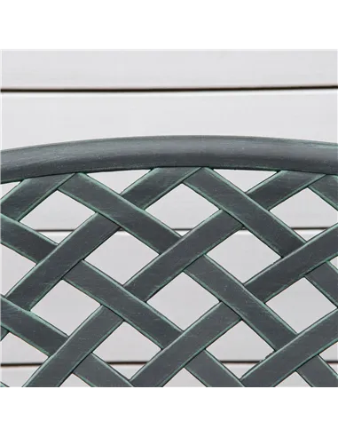 Outsunny Cast Aluminium Garden Bench 2 Seater Antique Loveseat for Outdoor Patio Porch Park, Verdigris