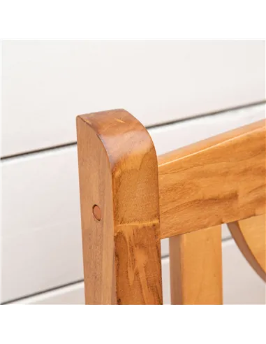 Outsunny 2-Seater Wooden Garden Bench Outdoor Patio Loveseat for Yard, Lawn, Porch, Natural