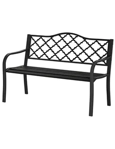 Outsunny 2-Seater Garden Bench Antique Loveseat for Yard, Lawn, Porch, Patio, Steel