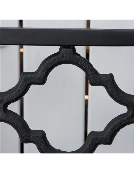 Outsunny 2-Seater Garden Bench Antique Loveseat for Yard, Lawn, Porch, Patio, Steel