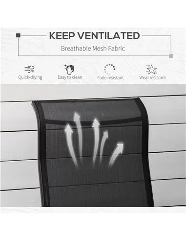 Outsunny Outdoor Gliding Rocking Chair with Sturdy Metal Frame Garden Comfortable Swing Chair, Black