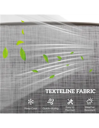 Outsunny 2 Seats Garden Glider Bench, Metal Frame Loveseat with Glass Top  Centre Table, Porch Rocking Glider for 2 Person, for 