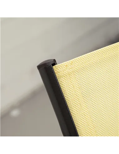 Outsunny Set of Four Stackable Mesh Seat Chairs - Beige