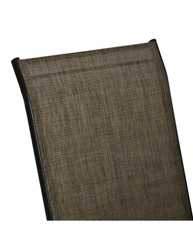 Outsunny Set of Four Stackable Mesh Seat Chairs - Mixed Brown