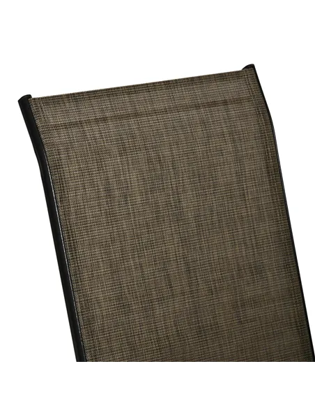 Outsunny Set of Four Stackable Mesh Seat Chairs - Mixed Brown