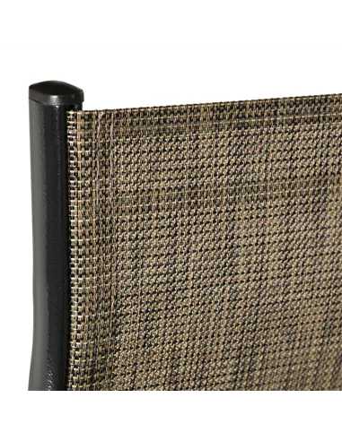 Outsunny Set of Four Stackable Mesh Seat Chairs - Mixed Brown