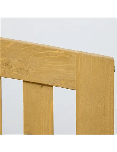 Outsunny 2 Seater Wooden Garden Bench with Armrest, Outdoor Furniture Chair for Park, Balcony, Orange