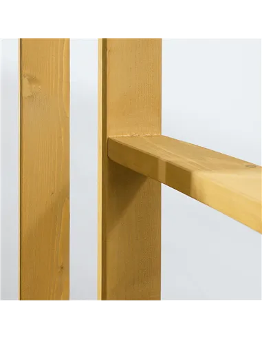 Outsunny 2 Seater Wooden Garden Bench with Armrest, Outdoor Furniture Chair for Park, Balcony, Orange