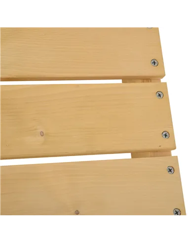 Outsunny 3 Pieces 2-seater Outdoor Indoor Wooden Garden Bench Fir Patio Loveseat, 110L x 38W x 35Hcm, Natural