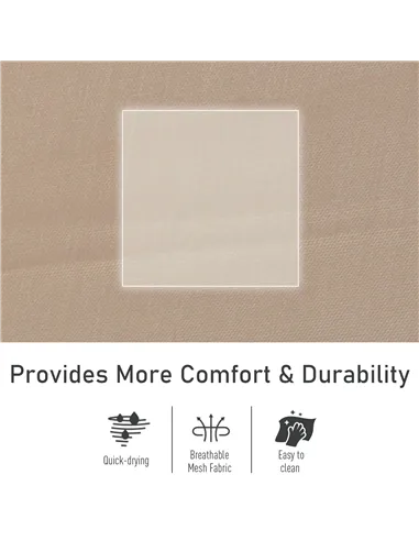 Outsunny 2PCs Outdoor Garden Rocking Chair, Patio Sun Lounger Rocker Chair with Breathable Mesh Fabric, Removable Headrest Pillo