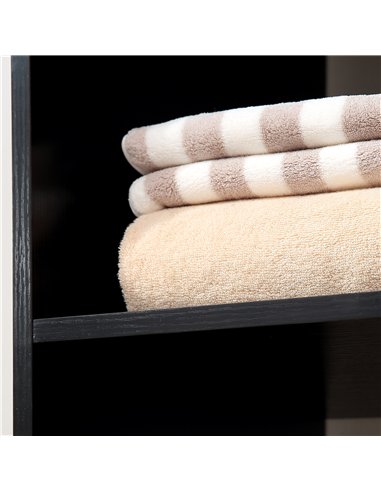 HOMCOM Open Wardrobe on Wheels, Bedroom Wardrobe with Clothes Hanging Rail, 3 Storage Shelves, Mobile Garment Rack for Cloakroom