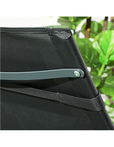 Outsunny Steel Frame Zero Gravity Rocking Chair, with Pillow - Black