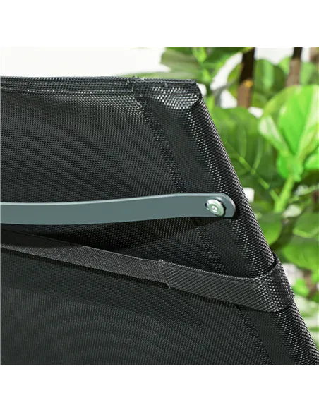 Outsunny Steel Frame Zero Gravity Rocking Chair, with Pillow - Black