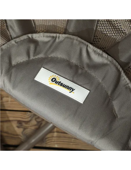 Outsunny Swivel Egg Chair with Cushions, Foldable Basket Seat and Metal Frame, Indoor Outdoor Lounge Chair for Balcony, Poolside