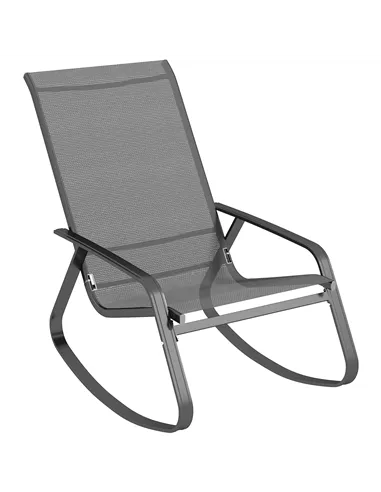 Outsunny Rocking Garden Chair - Grey
