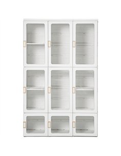 HOMCOM Portable Clothes Wardrobe for Bedroom, Foldable Clothes Organiser with Cube Storage, Hanging Rods, Magnet Doors, White