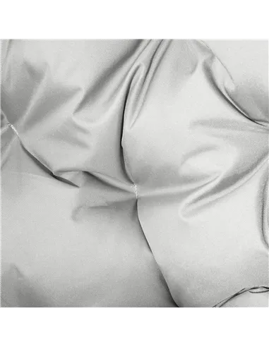 Outsunny 2 Seater Egg Chair Outdoor, Folding Weave Garden Furniture Chair with Cushion, Cup Pockets - Light Grey